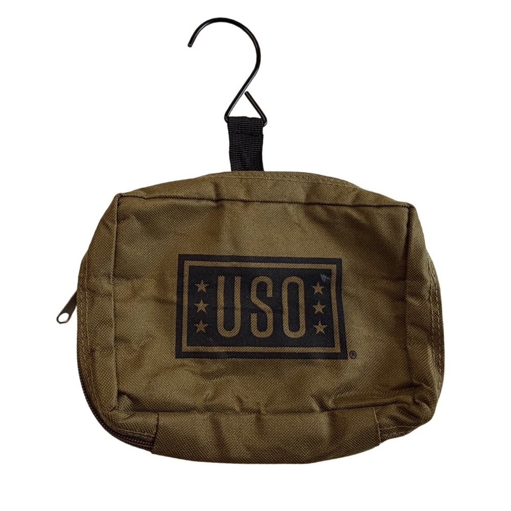 USO Hanging Toiletry Bag Olive Drab Tactical MOLLE Travel Organizer Pouch Vacay